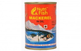 Nutri Fish Mackerel In Oil   Tin  425 grams